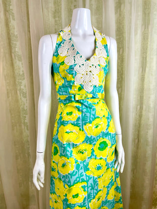1960's Lilly Pulitzer Poppies Halter Dress