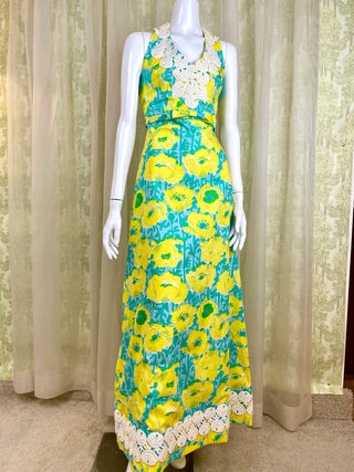 1960's Lilly Pulitzer Poppies Halter Dress
