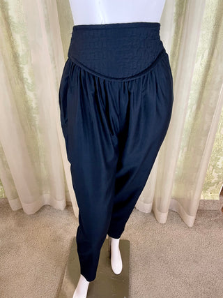 1980's Jeanne Marc Quilted Waist Pants