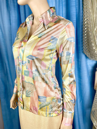 1970's Pastel House Disco Shirt
