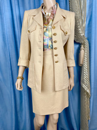 1980's Metallic Escada Suit