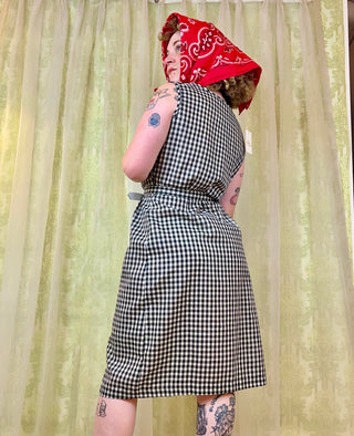 1960's Picnic Plaid Shirtdress