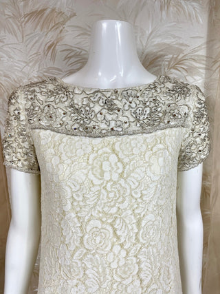 1960's Lace Mod Dress with Beaded Top