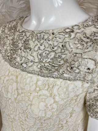 1960's Lace Mod Dress with Beaded Top