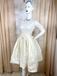 1950's Lace and Organza Pannier Wedding Dress