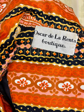 1970's Oscar de la Renta Paisley Dress