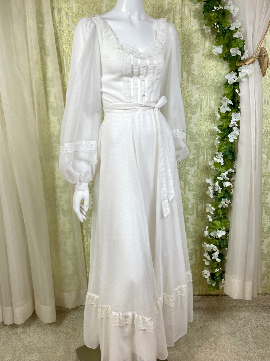 1970's Bishop Sleeve Gunne Sax – The Golden Pearl Vintage