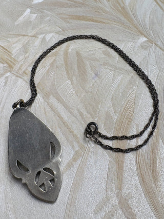 Deco Rhodium Bakelite Pendant with Marcasite