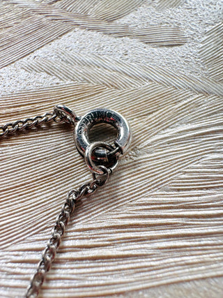 Sterling Teardrop Rhinestone Necklace