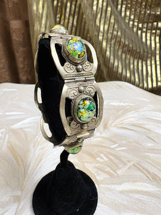 Mexican Sterling Foil Opal Bracelet