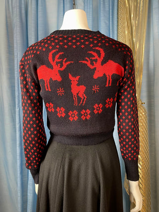 1960's Knit Deer Sweater