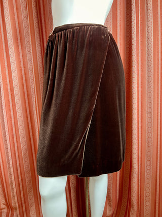 1980's Velvet Wrap Skirt