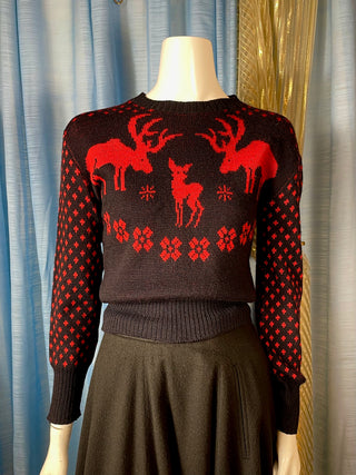 1960's Knit Deer Sweater