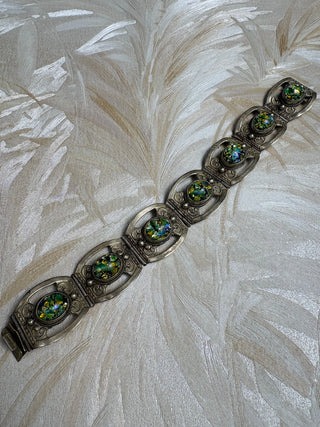 Mexican Sterling Foil Opal Bracelet