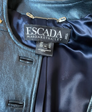 1980's Starry Night Escada Leather Suit