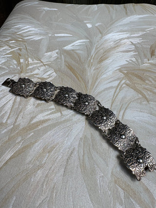 Sterling Vine Medallion Bracelet