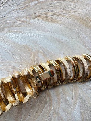 Matte Gold Trifari Bracelet