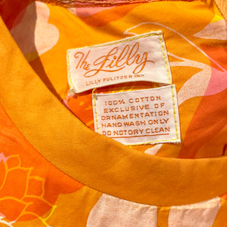 1960's Lilly Pulitzer Leaves and Flowers A-Line Dress