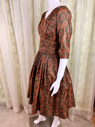 1950's Medallion Print Dress