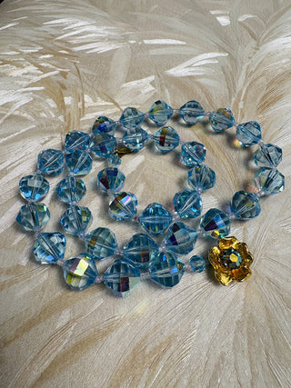Blue Crystal Bead Necklace
