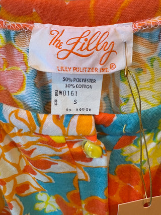 1960's Lilly Pulitzer Sunshine Flowers Jersey Knit Dress