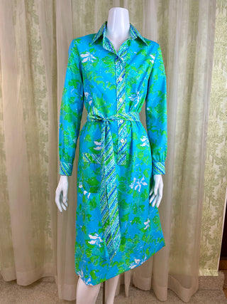 1960's Lilly Pulitzer Monet Shift Dress with Tie