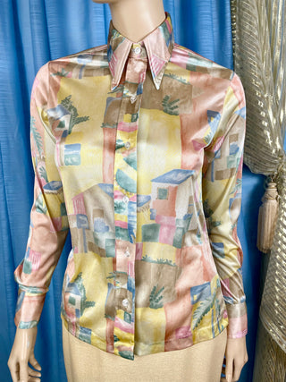 1970's Pastel House Disco Shirt