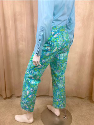 1960's Lilly Pulitzer Men's Stuff Fish Trousers