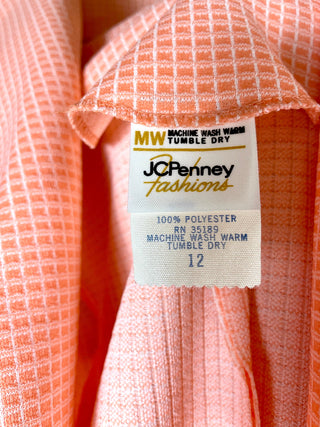 1970's Windowpane Plaid Skirt Suit