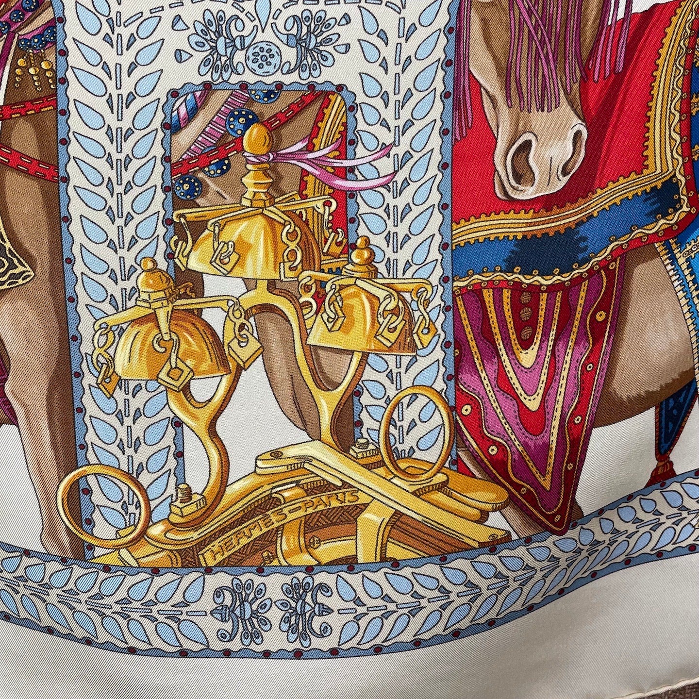 1990's La Danse Du Cheval Marwari Hermés Scarf in Box – The Golden