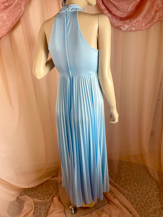 1970's Pleated Maxi Dress