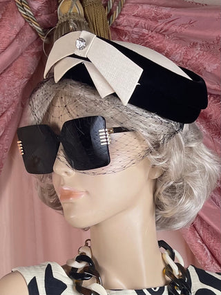 1950's Tiered Pillbox Hat