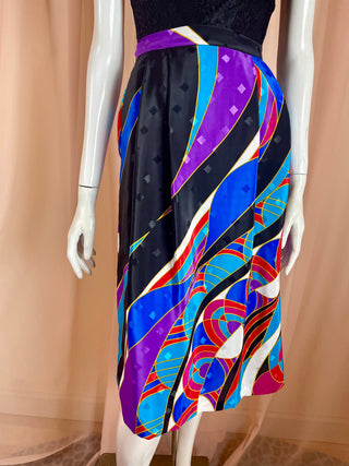 1980's Abstract Geometric Skirt