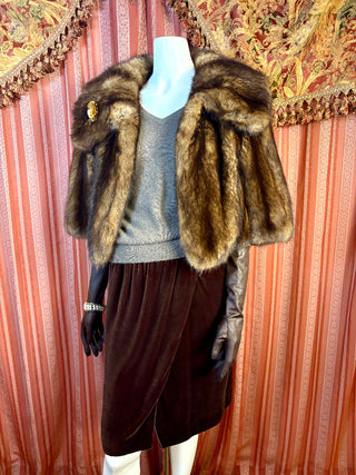 1960's Plush Crop Fur Coat