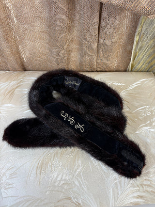 Thin Espresso Mink Collar