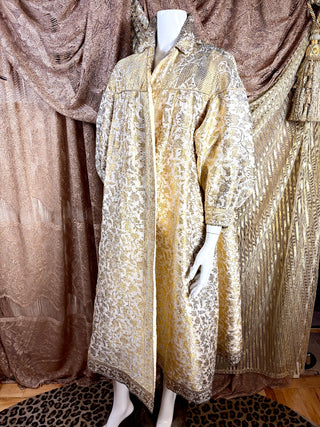 1954 Gold Thread Brocade Don Loper Swing Coat
