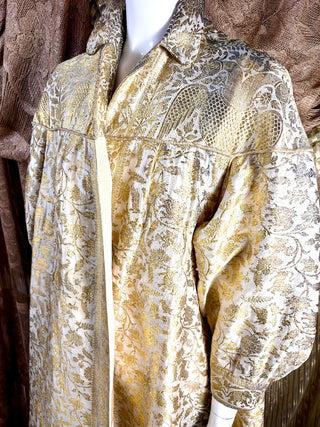 1954 Gold Thread Brocade Don Loper Swing Coat