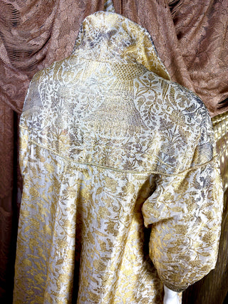 1954 Gold Thread Brocade Don Loper Swing Coat
