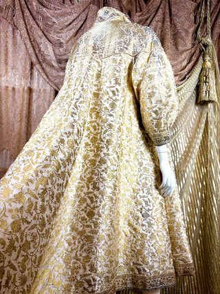 1954 Gold Thread Brocade Don Loper Swing Coat