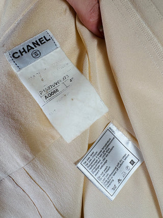 1990's Sleeveless Tux Pleated Blouse