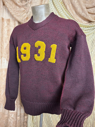 1931 U of M Collegiate Sweater