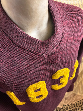 1931 U of M Collegiate Sweater