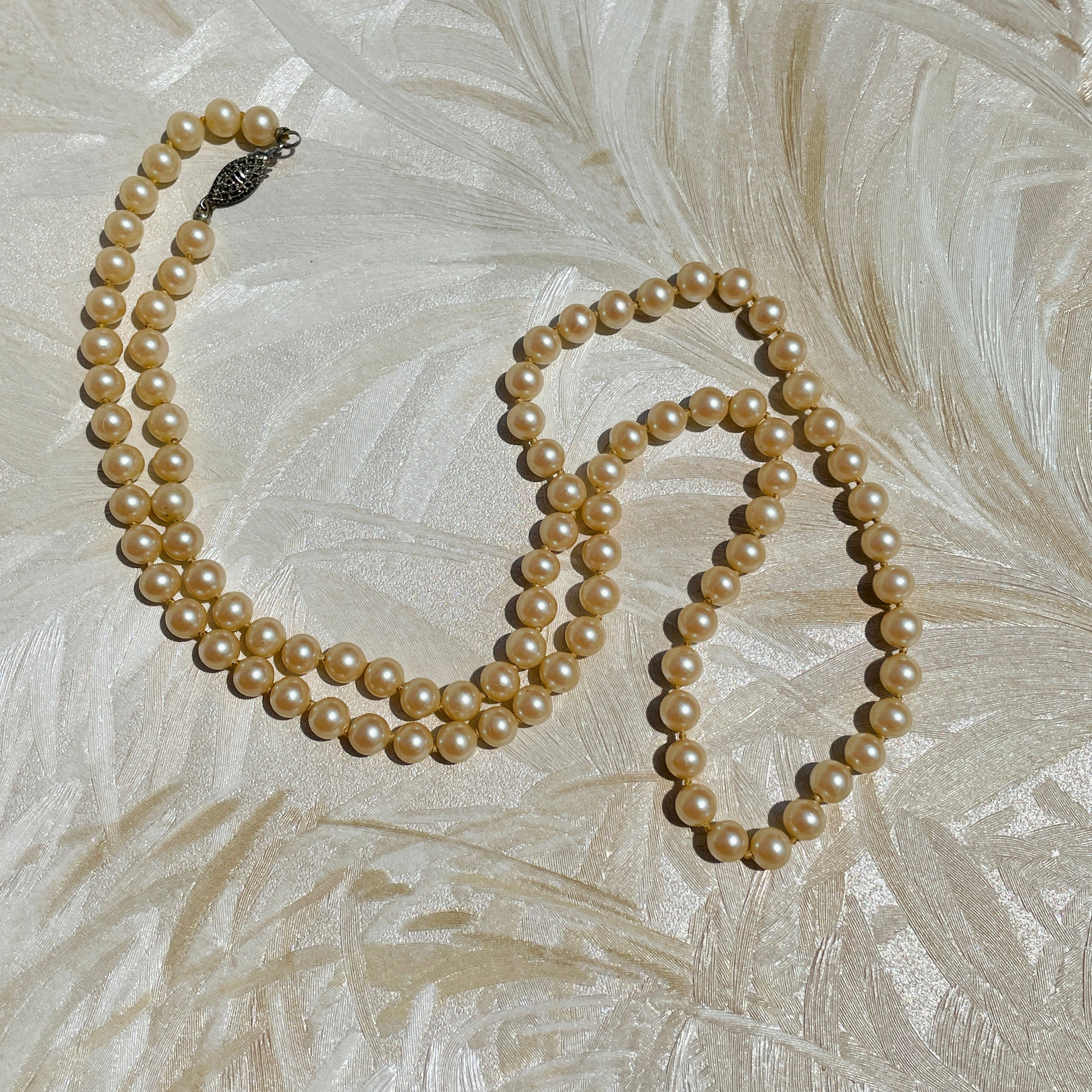 Champagne Mix Pearl Trinity Necklace – Chan Luu