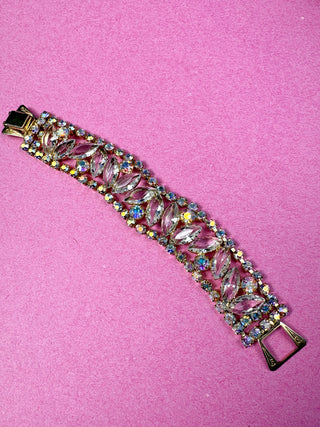 Glamorous Aurora & Clear Marquee Rhinestone Bracelet