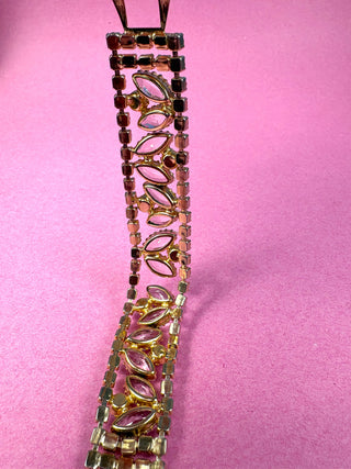Glamorous Aurora & Clear Marquee Rhinestone Bracelet