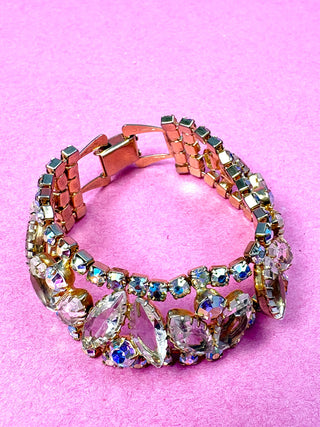 Glamorous Aurora & Clear Marquee Rhinestone Bracelet