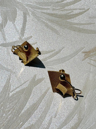 Gold Atomic Shapes Earrings