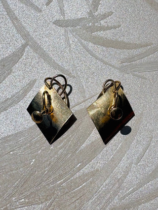 Gold Atomic Shapes Earrings