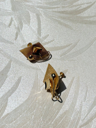 Gold Atomic Shapes Earrings