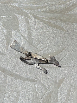 Sterling Silver Roadrunner Brooch